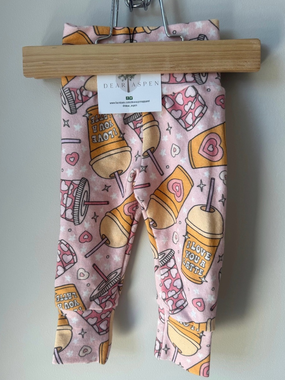 Dear Aspen Love You A Latte Leggings 6-9M NWT 6-9M
